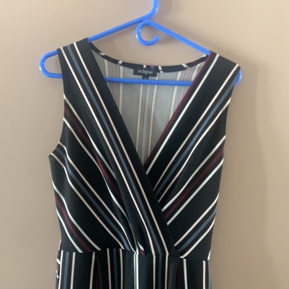 Eclipse SLEEVELESS STRIPED JUMPSUIT